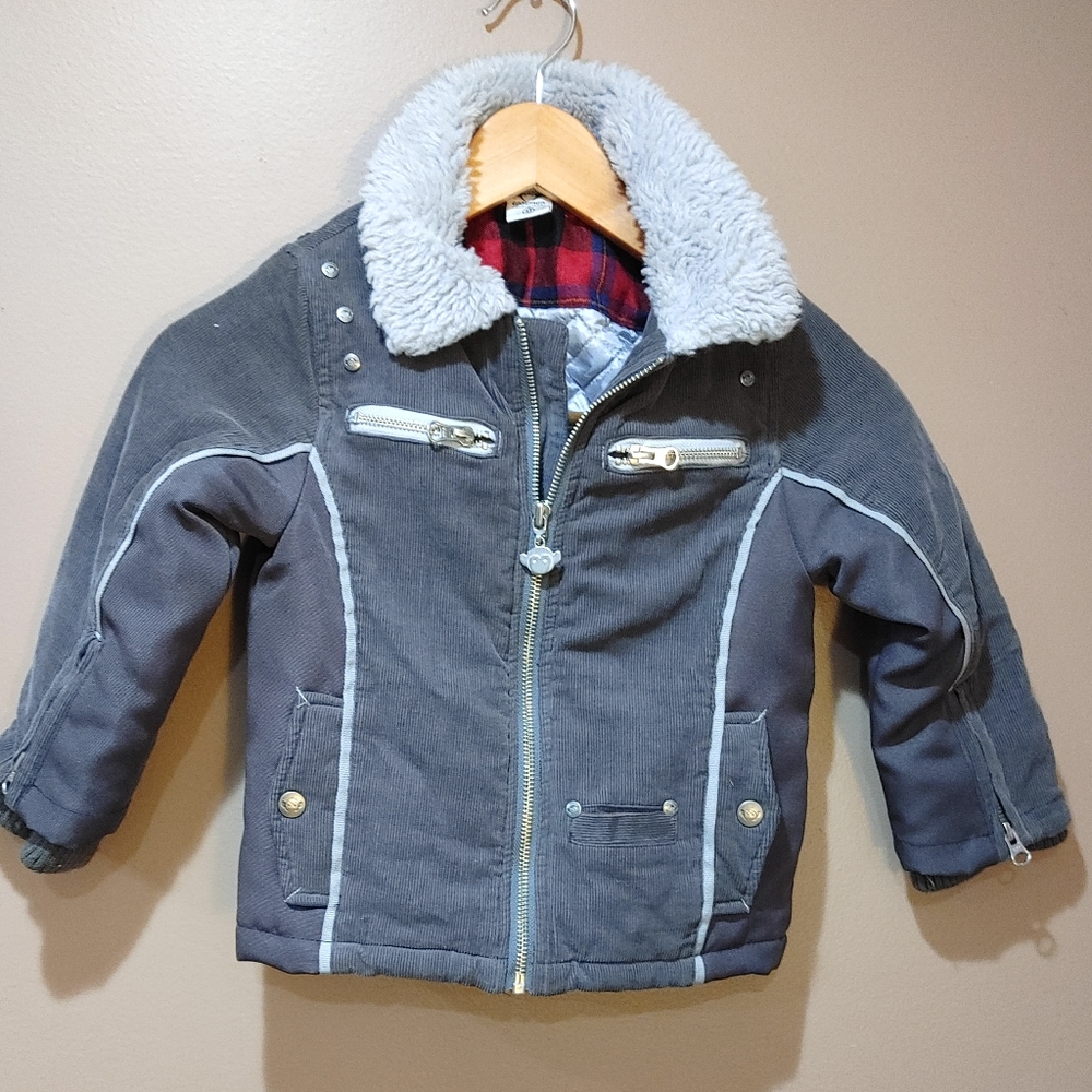 Kid's Appaman gray courderoy thick winter coat